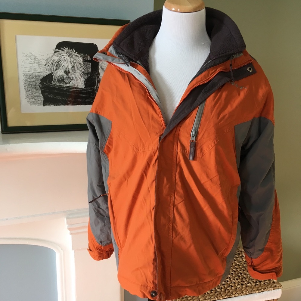 Quest Orange/Gray Jacket | Ski Coat|Fleece